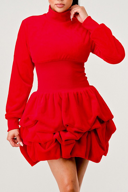 Merry Go Around Ruffle Long Sleeve Dress – Whimsical Elegance for Day or Night