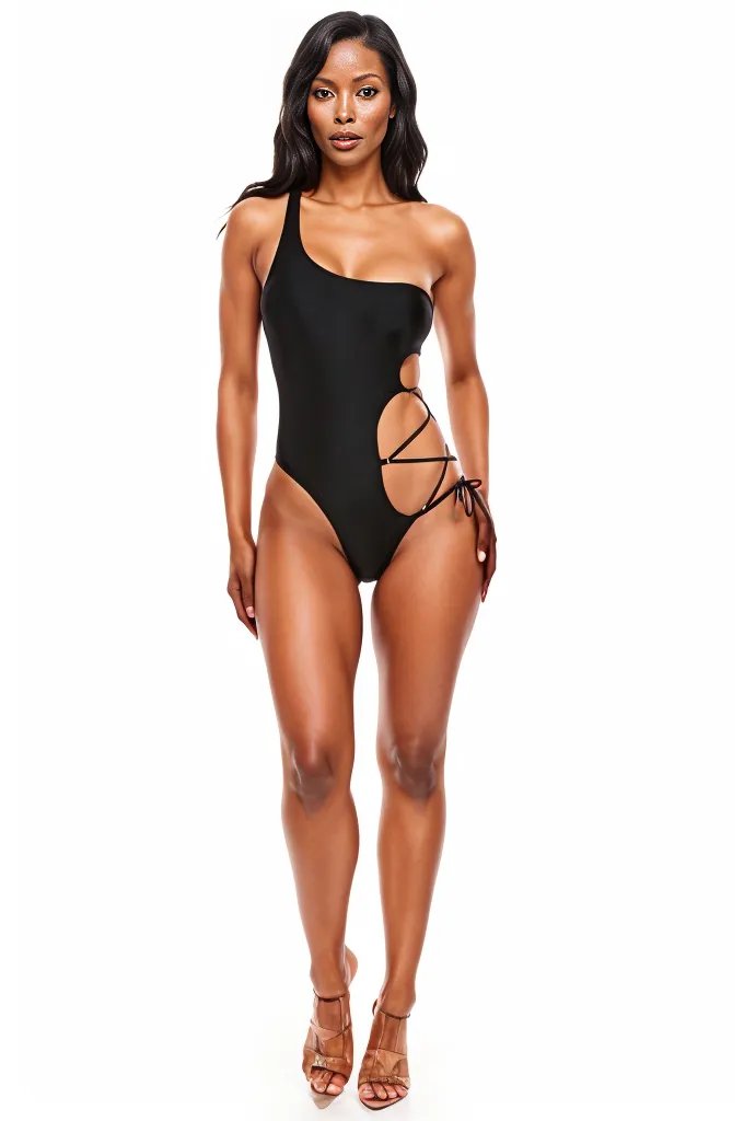 Kris Kross One-Shoulder Swimsuit – Adjustable Side Cut-Out Design